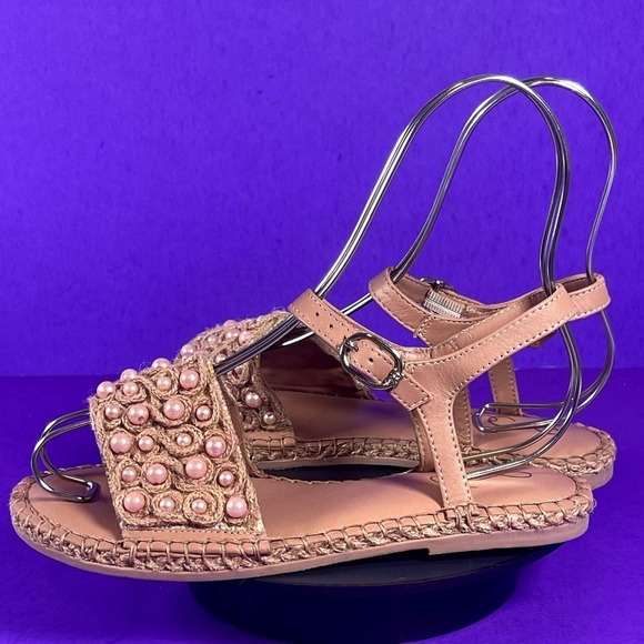 Sam Edelman Girls Rose Linen HOLLY Sandals Shoe Size 3‎ -NEW - Picture 3 of 8